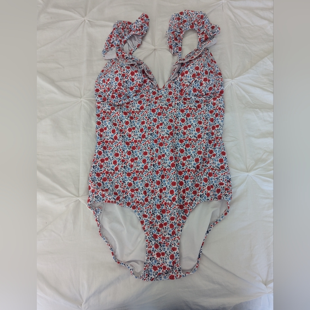 Serendipity by Shrimp and grits floral one piece swimsuit XL NWT